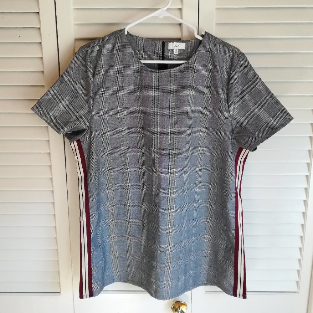 Love J Glen Plaid Shirt Tuxedo Stripe